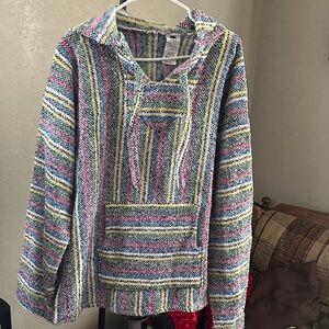 Multicolor Striped Baja Hoodie